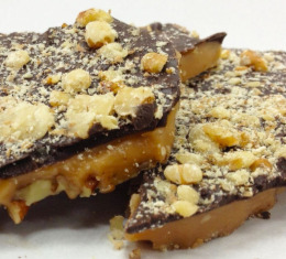Toffee with Crushed Pecans and Walnuts